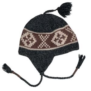 Trapper Style Wool Blend Knit Fleece Lined Beanie Hat